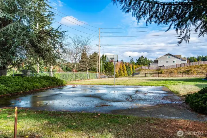 The basketball court is part of the amenities of the community.