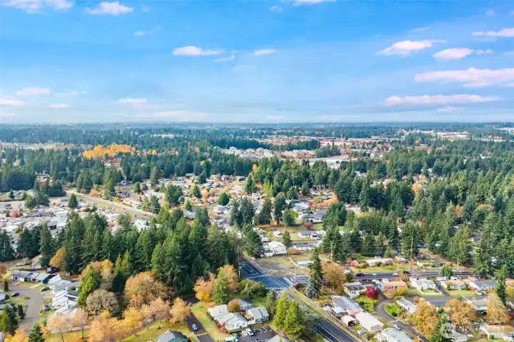 Close to schools, convenience stores, and more.