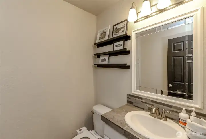 Half bath located on the lower level!