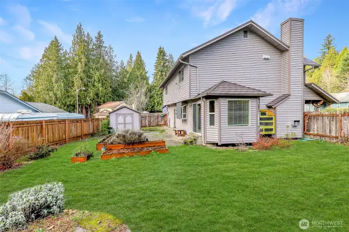 Enjoy raised garden beds -