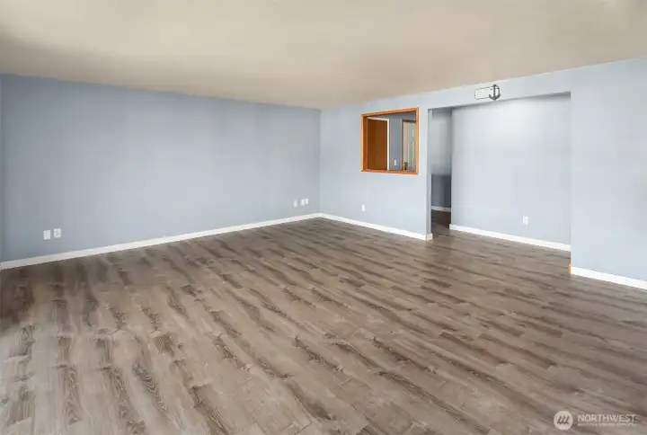 Spacious and open living area.