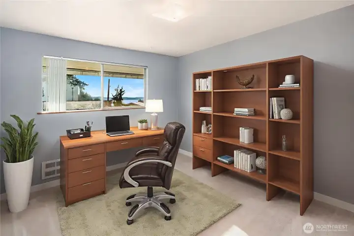 Bedroom 2 virtually staged as a den/office  as an option.