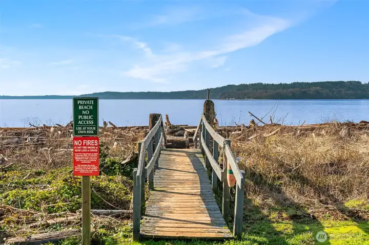 Private beach access.