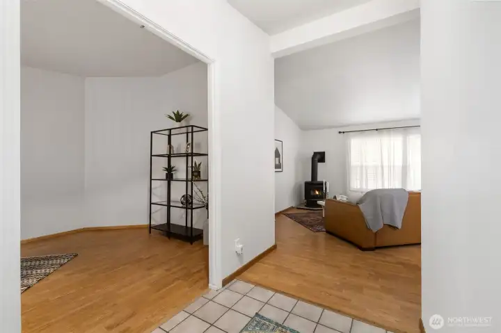 Den just off entryway