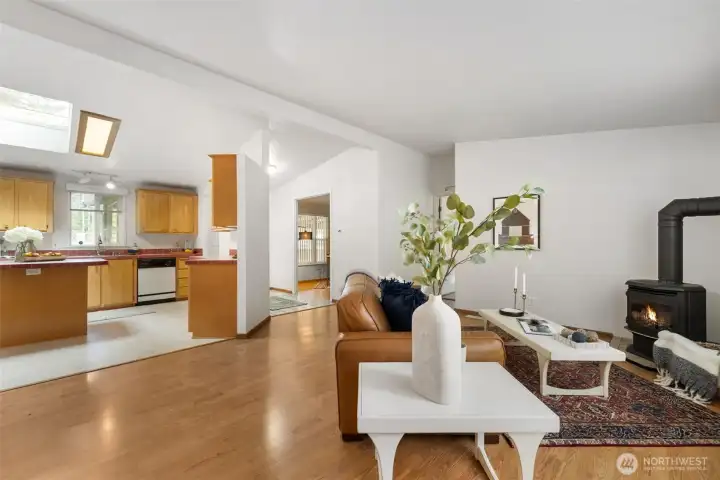 Open concept from kitchen to living space