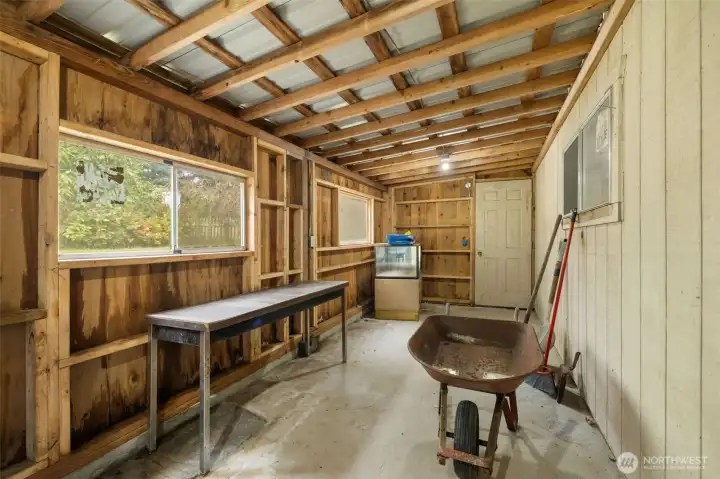 Additional storage or workshop space