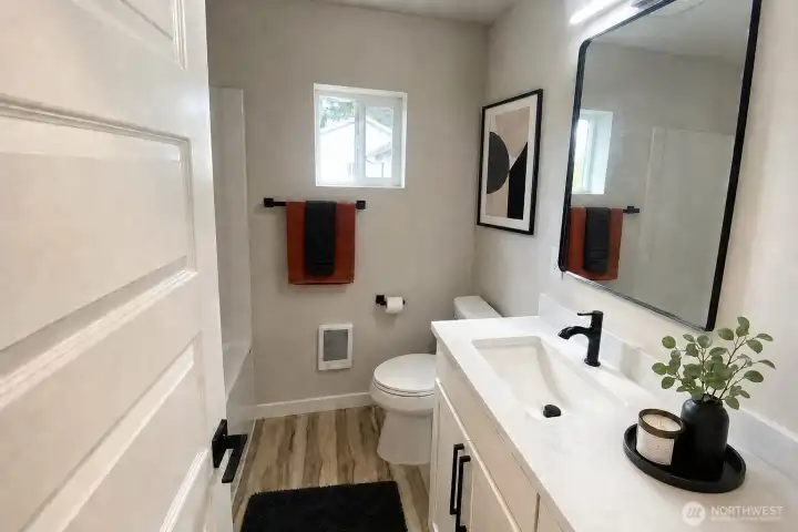1 of 3 bathrooms  Virtually staged