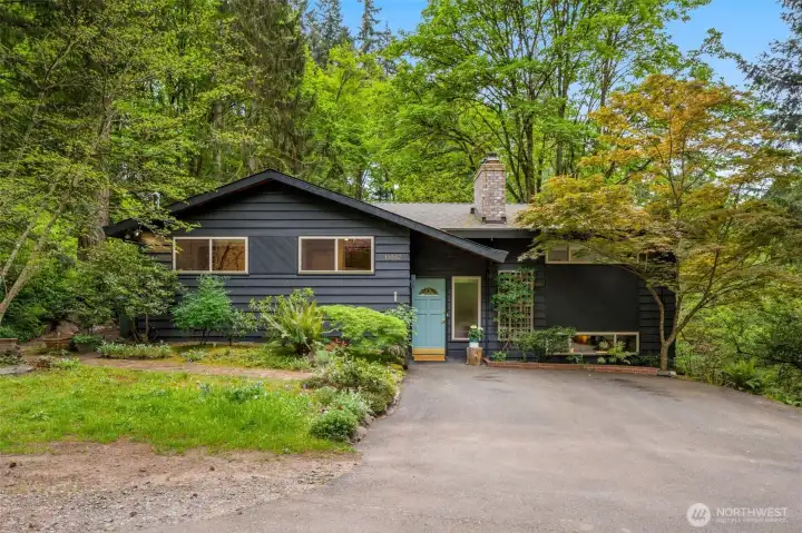 A beautiful house tucked away amongst the trees!