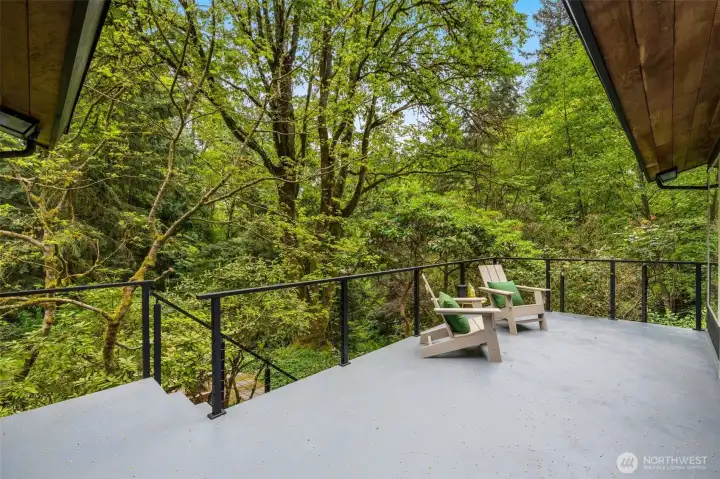 Large deck for all your parties, bbq's and outdoor lounging.