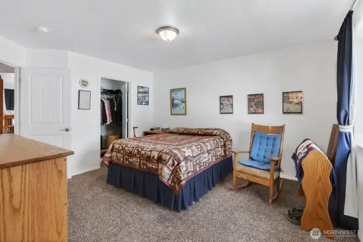 Primary bedroom with walk-in closet