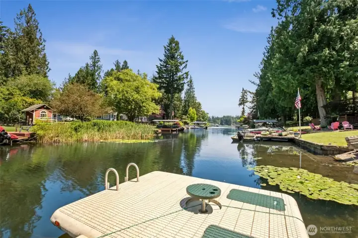 Love the views and neighboring properties. The floating dock will be a highlight on hot summer days!