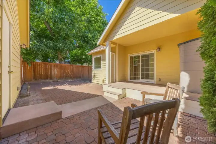 Deck & patio off of Primary also accessed by the side entry. Deck & patio off of Primary also accessed by the side entry.