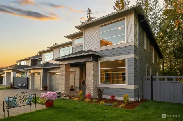 Beautiful corner lot home at twilight!