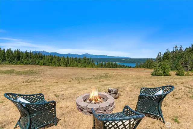 Views of the water and snow-capped mountains from your peaceful perch