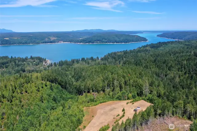 cleared building site surrounded by 30 acres of privacy
