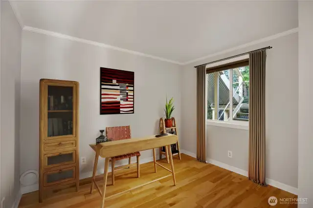 Bedroom 2 is perfect for the home office or guest room.