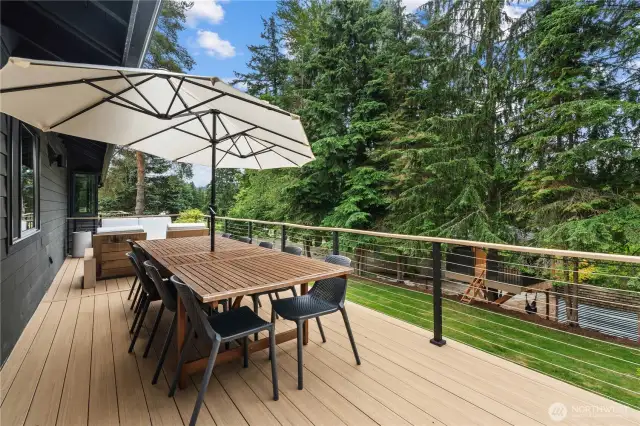 Oversized deck, perfect for summer nights and relaxing in Mother Nature.