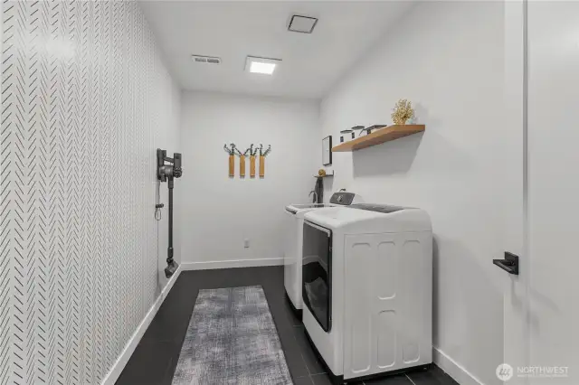 Oversized laundry area.