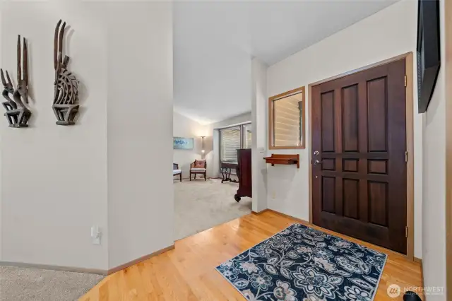 Front entry open to living room