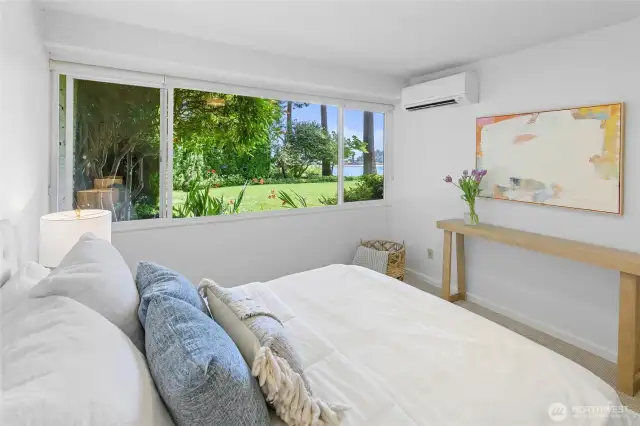Lovely views of garden and Sound from first bedroom