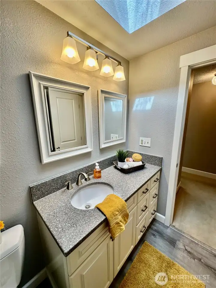 Close up of updated vanity.