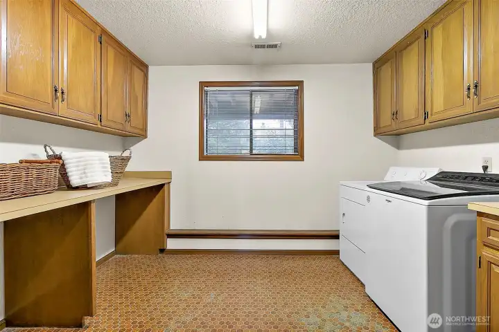 Best laundry room ever on lower level.