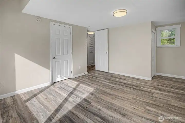 The space here provides flexibility to use as a 2nd living space, home office, gym, gaming room...