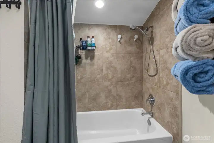 New tile and bath!