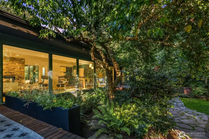 Wall of windows brings the outdoors in!