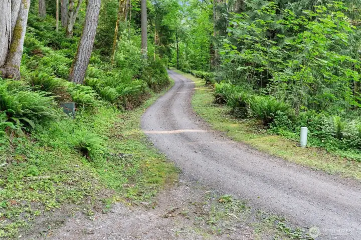 On teh 5 acres. Power vault to the left, Cable/Phone on the right. In ground power.