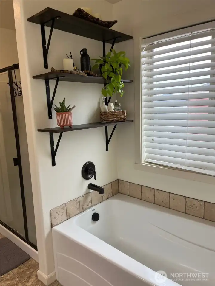 Primary Bath soaking tub.