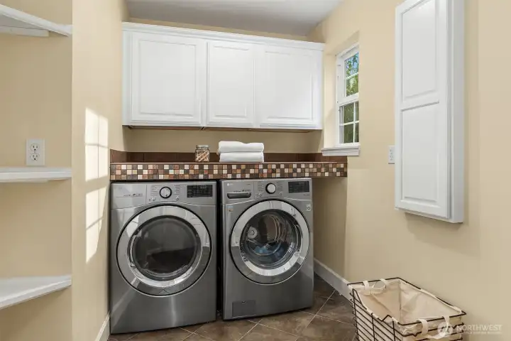 Second floor laundry room.