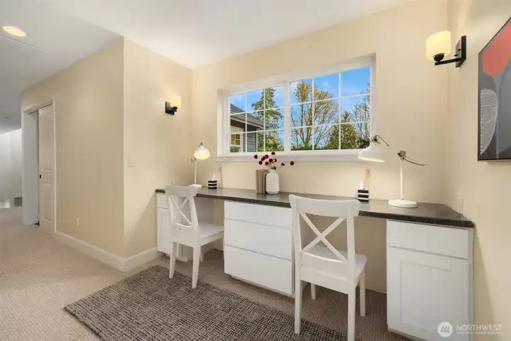 Second floor hall desk space.