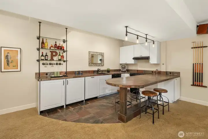 Lower level 2nd kitchen.