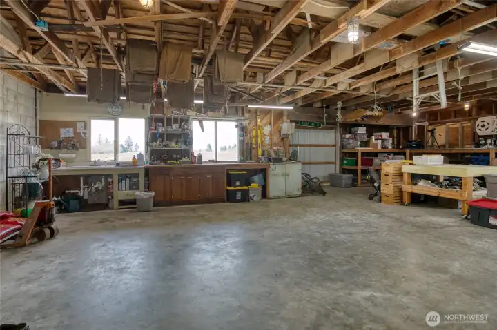 Oversized attached garage