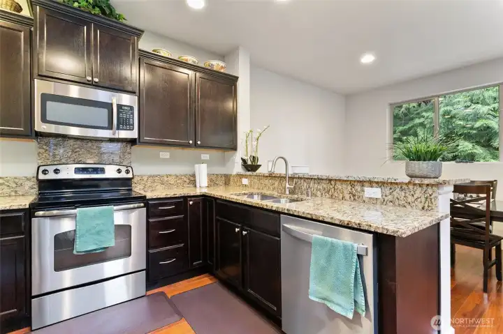 Kitchen with granite counters Kitchen with granite counters
