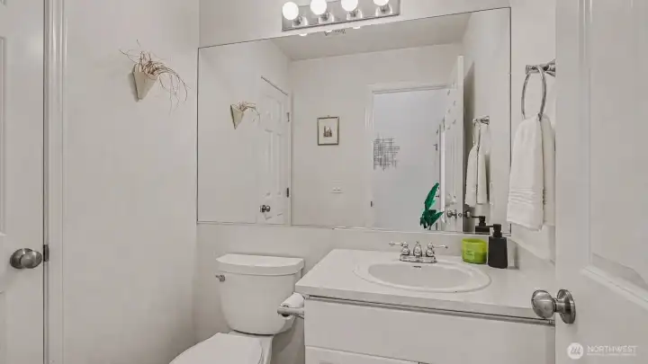 Half Bathroom on main level off the den