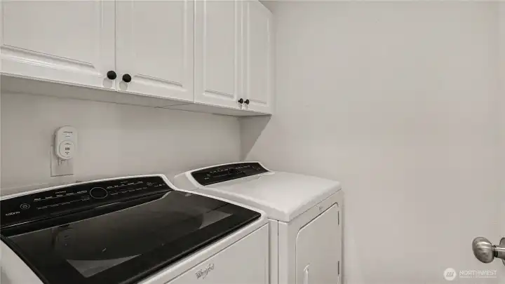 Laundry Room with storage, washer & dryer stay!