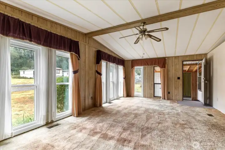 Spacious living area with abundant natural light.