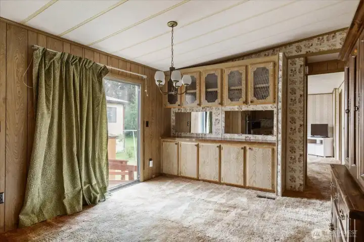 Designated dining area.