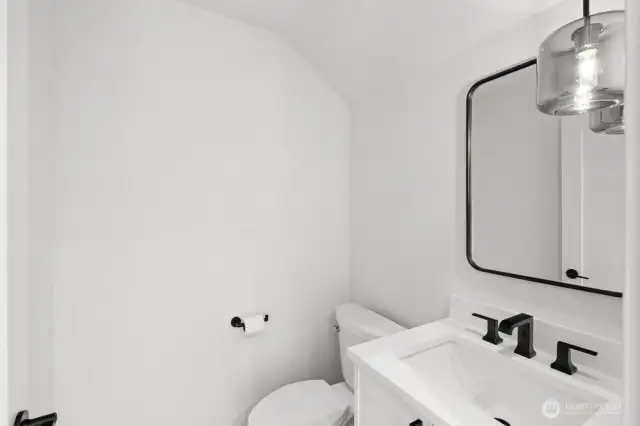 Conveniently located powder room—perfect for guests.
