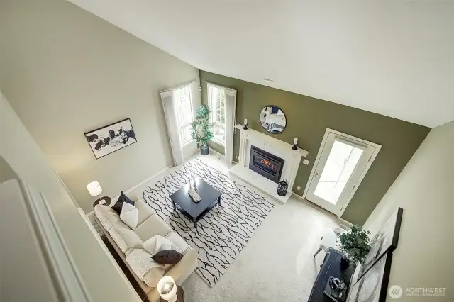 View from the landing upstairs