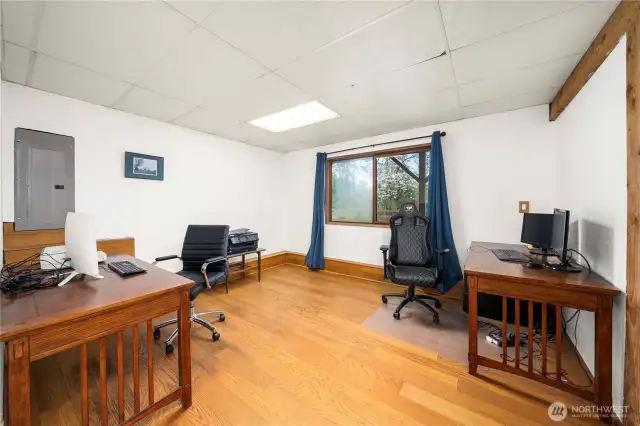Lower level bonus room, currently being used as a home office but has countless uses.