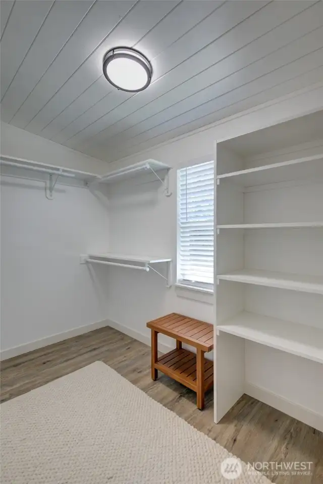 Huge master closet.