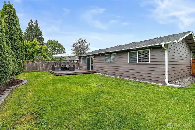 Generous outdoor space ready for pets, play, and making memories.
