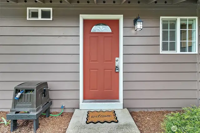 Welcoming front door and entrance.