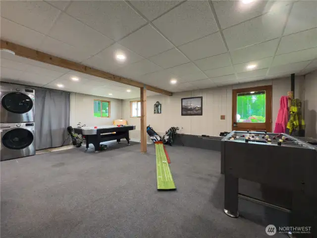 Downstairs theater & game room.