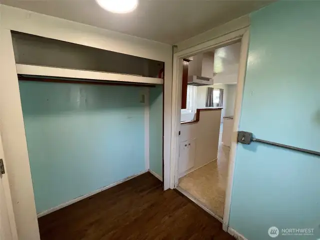 Back door entry closet