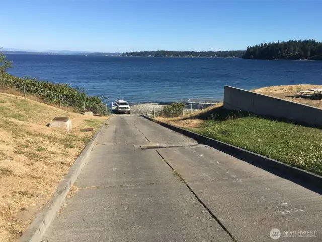 Public boat ramp.