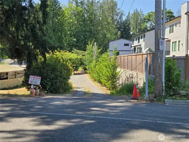 Appointment only. Park at street and walk in past the wooden barrier.